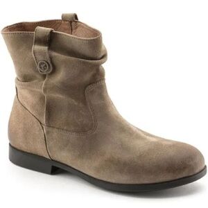 Birkenstock Sarina Beige Suede Slouch Ankle Boots – Size 39/ US Women’s 8-8.5